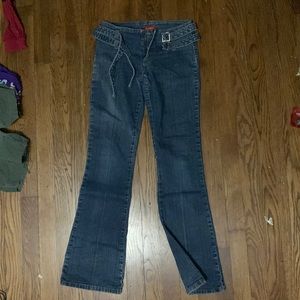 Y2K Blue Asphalt Low rise skinny jeans